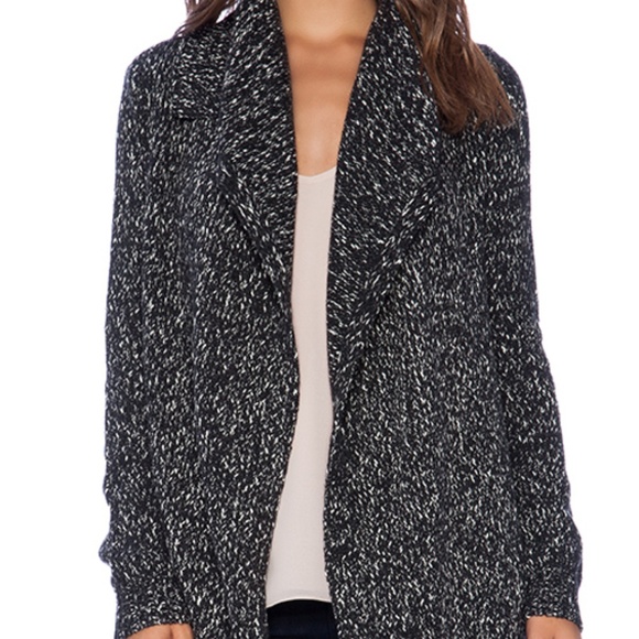 Theory Sweaters - NWT Black & White Open Front Cardigan
